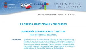 bolsa de interinos Cantabria justicia