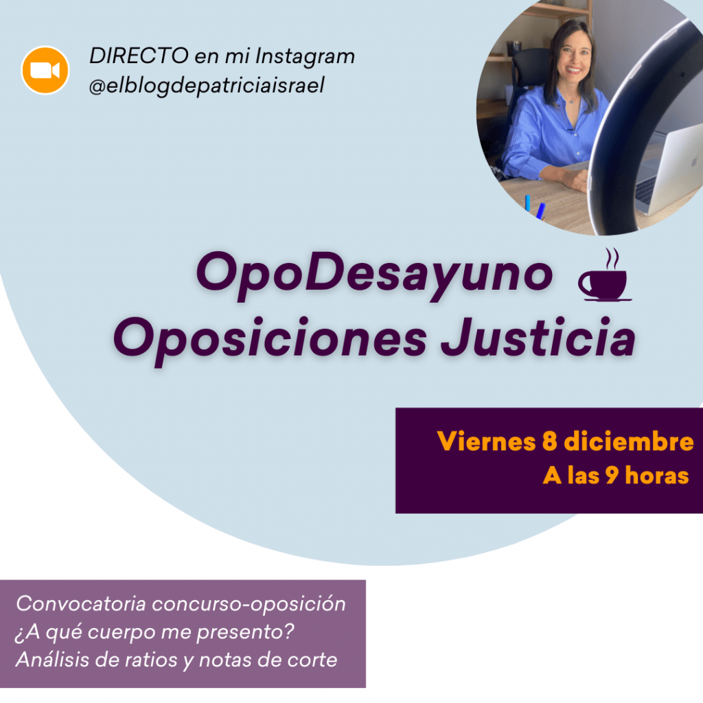 Directos Patricia Israel oposiciones justicia convocatoria concurso-oposición oposiciones justicia- Patricia Israel