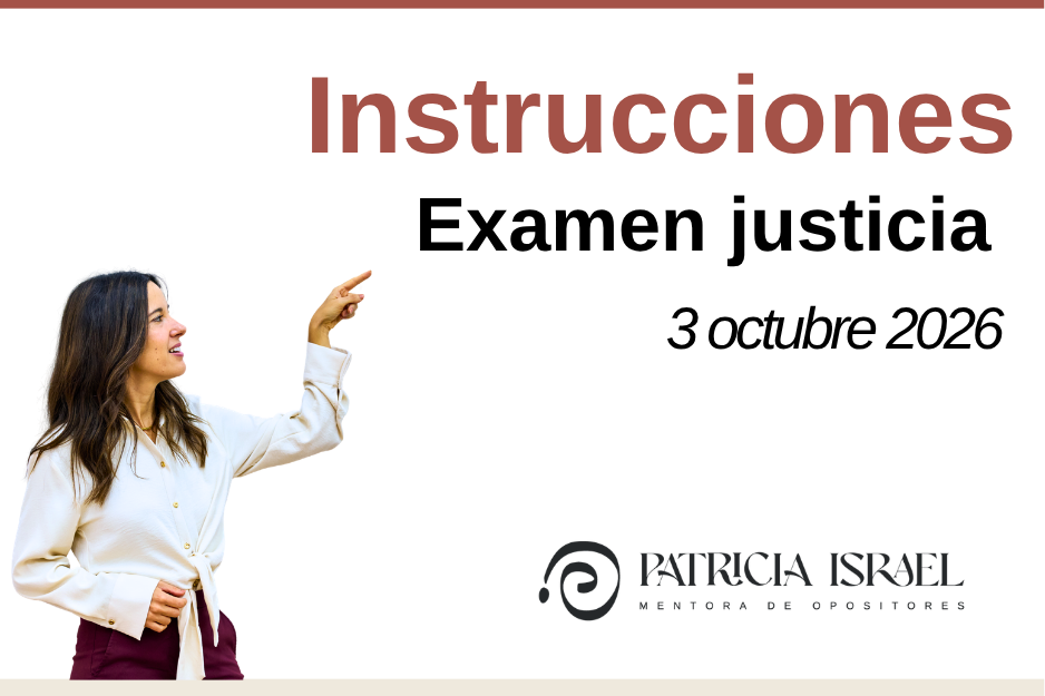 Instrucciones del examen de Justicia 2026 del 3 de octubre
